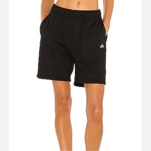 ALO Yoga Accolade Black Sweat Shorts